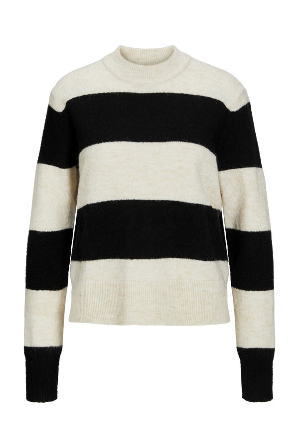Jack&Jones JJXX Minimalist Çizgili Uzun Kol Crop Kazak - Günlük Şıklık