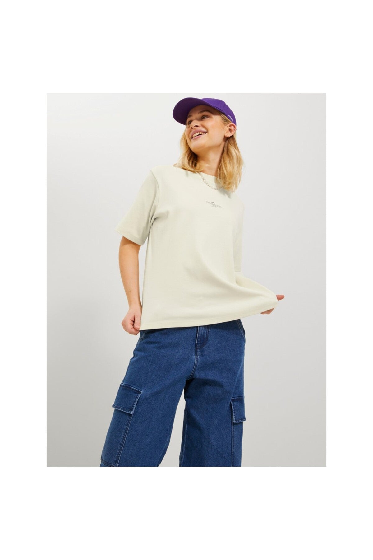 Jack&Jones JJXX Oversize Minimalist Kadın T-Shirt - Kısa Kol Translation missing: tr.content.product_image_main