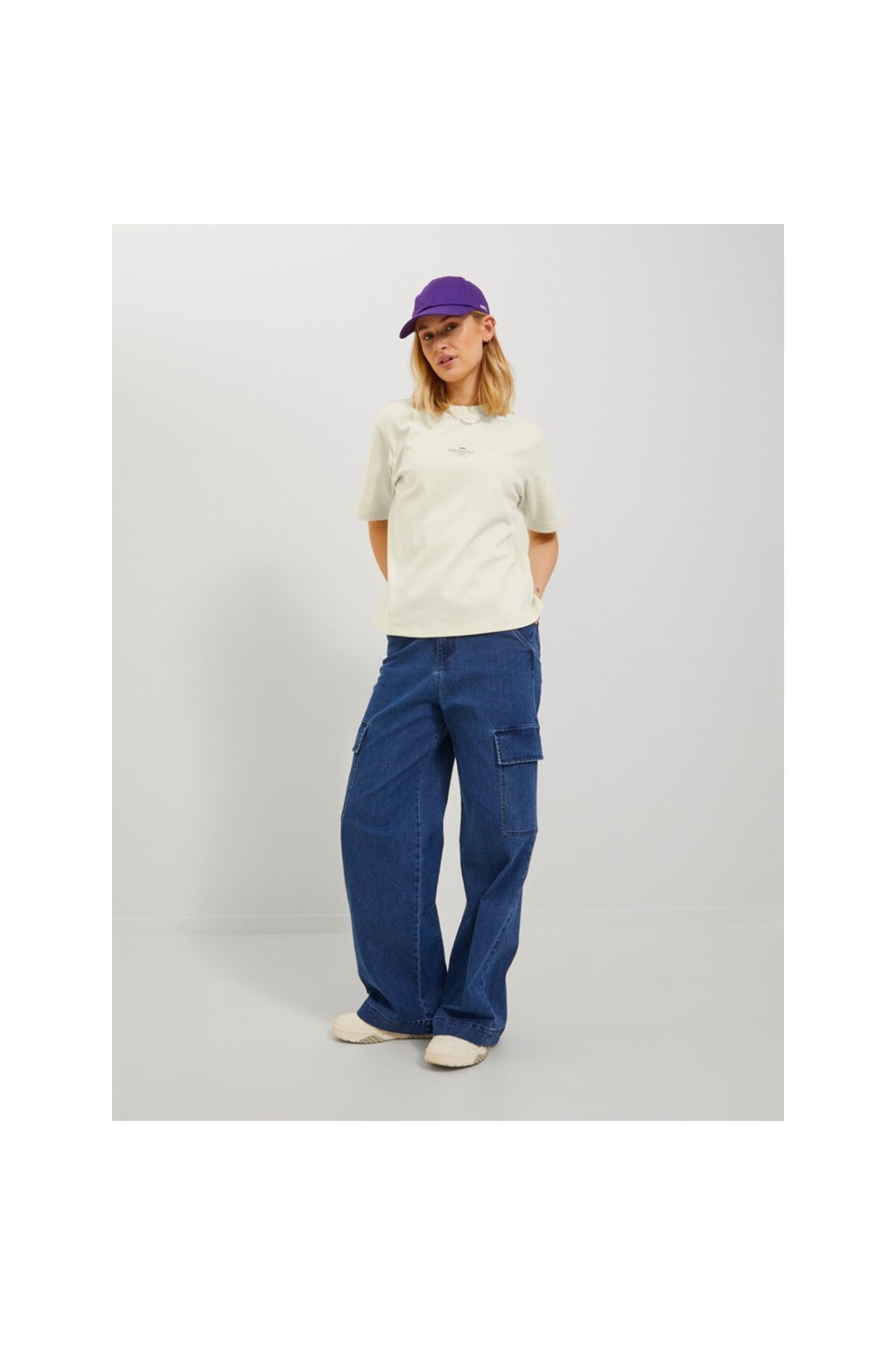 Jack&Jones JJXX Oversize Minimalist Kadın T-Shirt - Kısa Kol