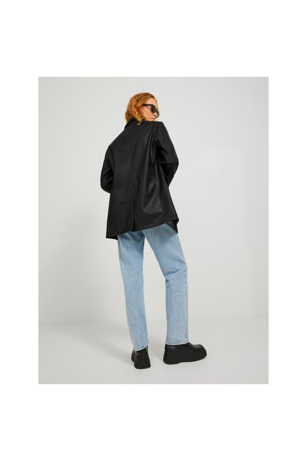 Jack&Jones JJXX Oversize Uzun Kol Deri Kadın Ceket - Minimalist Tarz