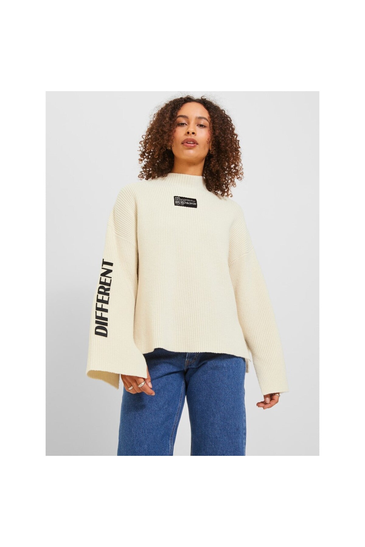 Jack&Jones JJXX Oversize Yüksek Yaka Kadın Kazak - Minimalist Stil Translation missing: tr.content.product_image_main
