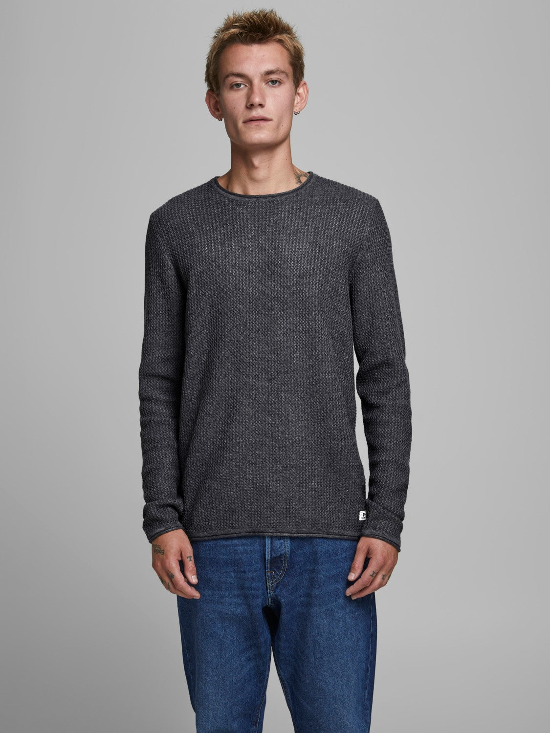 Jack&Jones Minimalist Erkek Kazak - Uzun Kol - Regular Fit Ana görsel