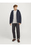 Jack&Jones Minimalist Kapüşonlu Oversized Erkek Mont - Günlük Kullanım