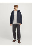 Jack&Jones Minimalist Kapüşonlu Oversized Erkek Mont - Günlük Kullanım