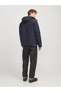 Jack&Jones Minimalist Kapüşonlu Oversized Erkek Mont - Günlük Kullanım