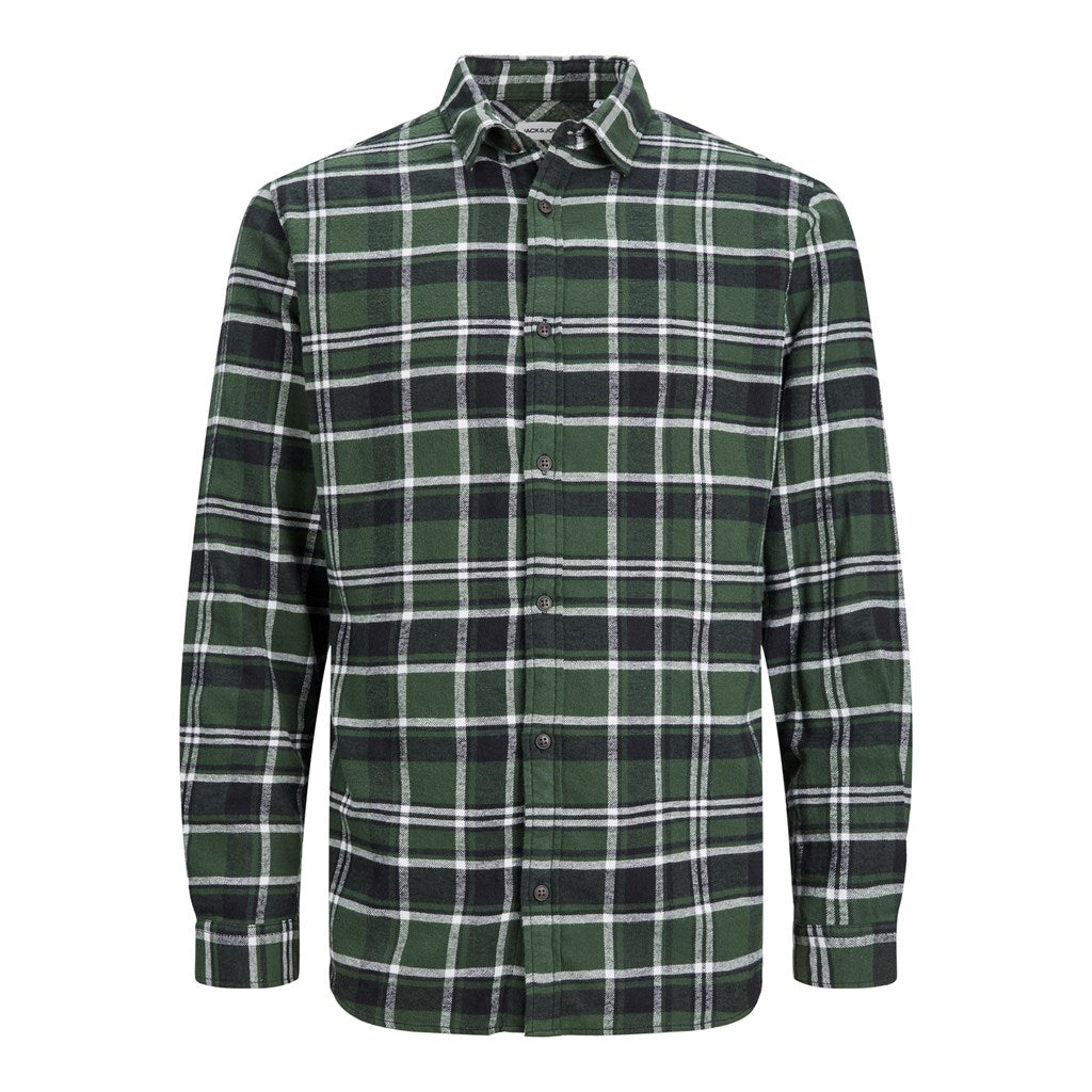 Jack&Jones Minimalist Uzun Kol Kareli Erkek Gömleği - Günlük Şıklık İkincil görsel