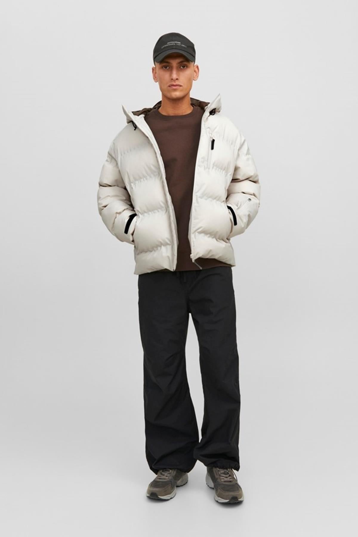 Jack&Jones Oversize Kapüşonlu Kışlık Erkek Mont - Günlük Kullanım Ana görsel