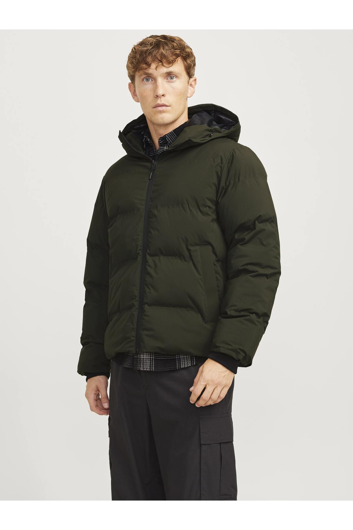 Jack&Jones Oversize Kapüşonlu Şişme Mont - Kışlık Erkek Mont Translation missing: tr.content.product_image_main