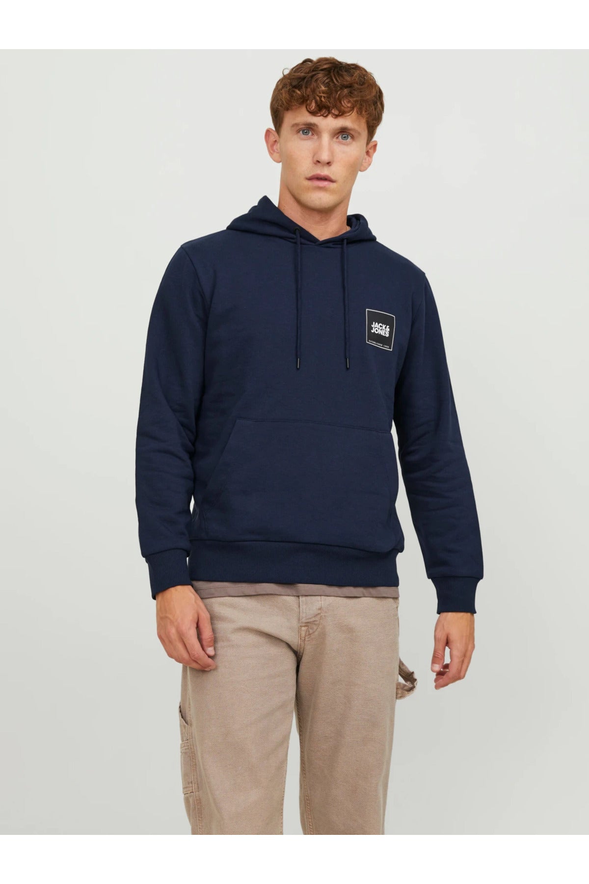 Jack&Jones Oversize Kapüşonlu Sweatshirt - Minimalist Tasarım - Erkek Translation missing: tr.content.product_image_secondary