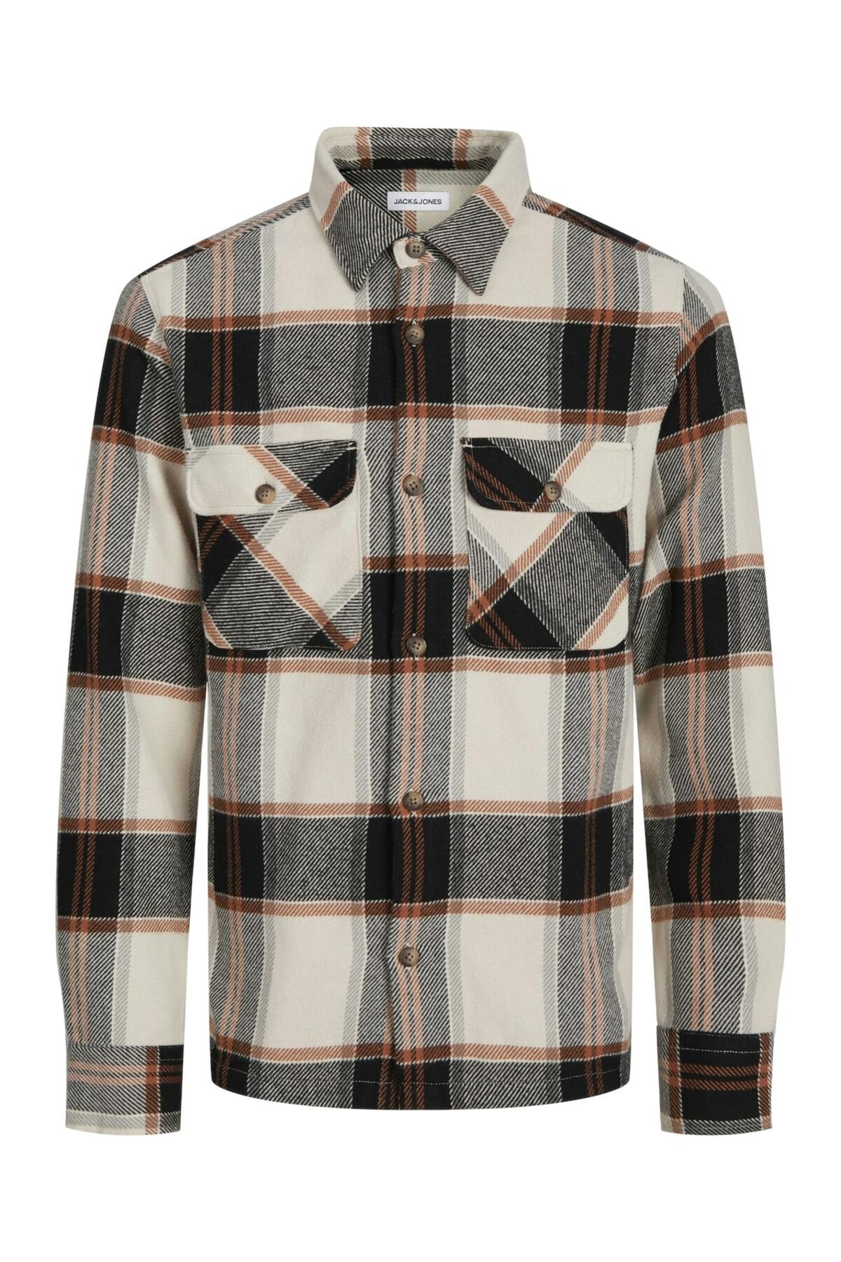 Jack&Jones Oversize Kareli Gömlek - Erkek Günlük Gömlek Ana görsel