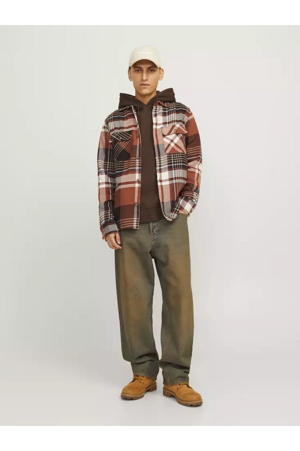 Jack&Jones Oversize Kareli Gömlek - Erkek Günlük Gömlek Translation missing: tr.content.product_image_main