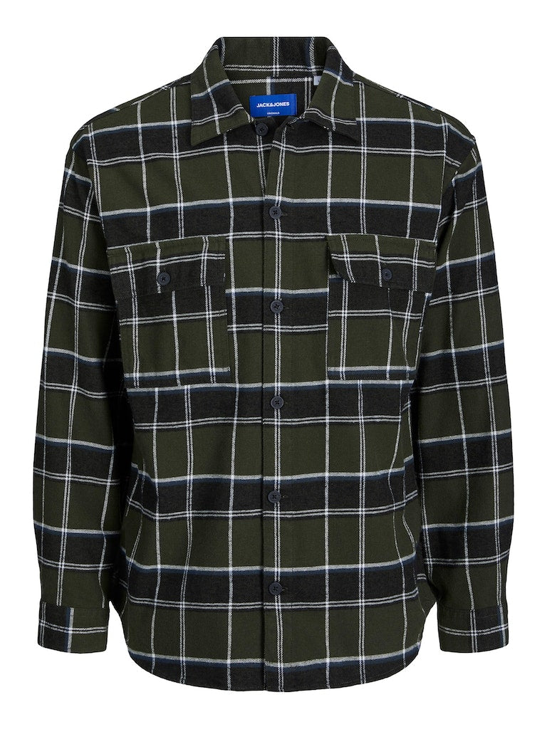 Jack&Jones Oversize Kareli Uzun Kol Gömlek - Günlük Stil İkincil görsel