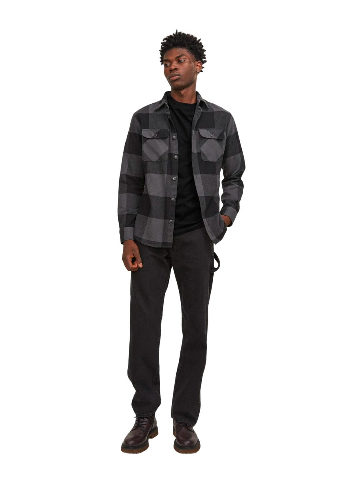 Jack&Jones Oversize Minimalist Erkek T-Shirt - Rahat Kesim Kısa Kol İkincil görsel