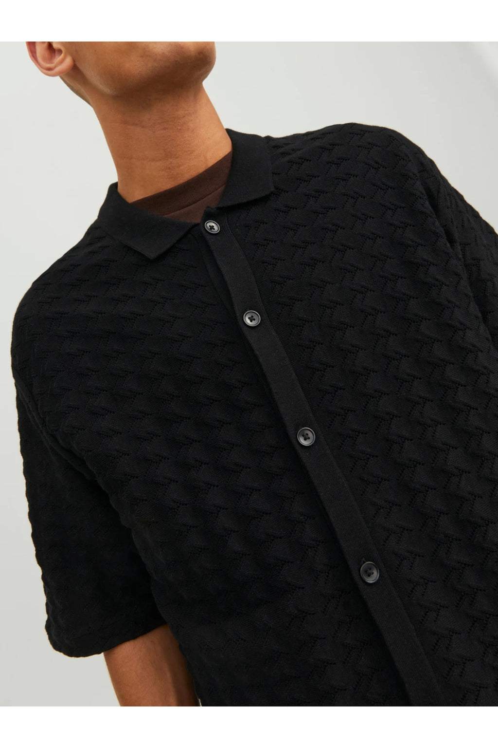 Jack&Jones Oversize Polo Yaka Kısa Kol Erkek Gömlek - Minimalist Stil