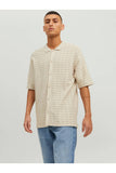Jack&Jones Oversize Polo Yaka Kısa Kol Erkek Gömlek - Minimalist Stil