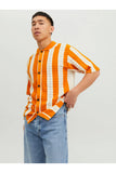 Jack&Jones Oversize Polo Yaka Kısa Kol Erkek Gömlek - Minimalist Stil