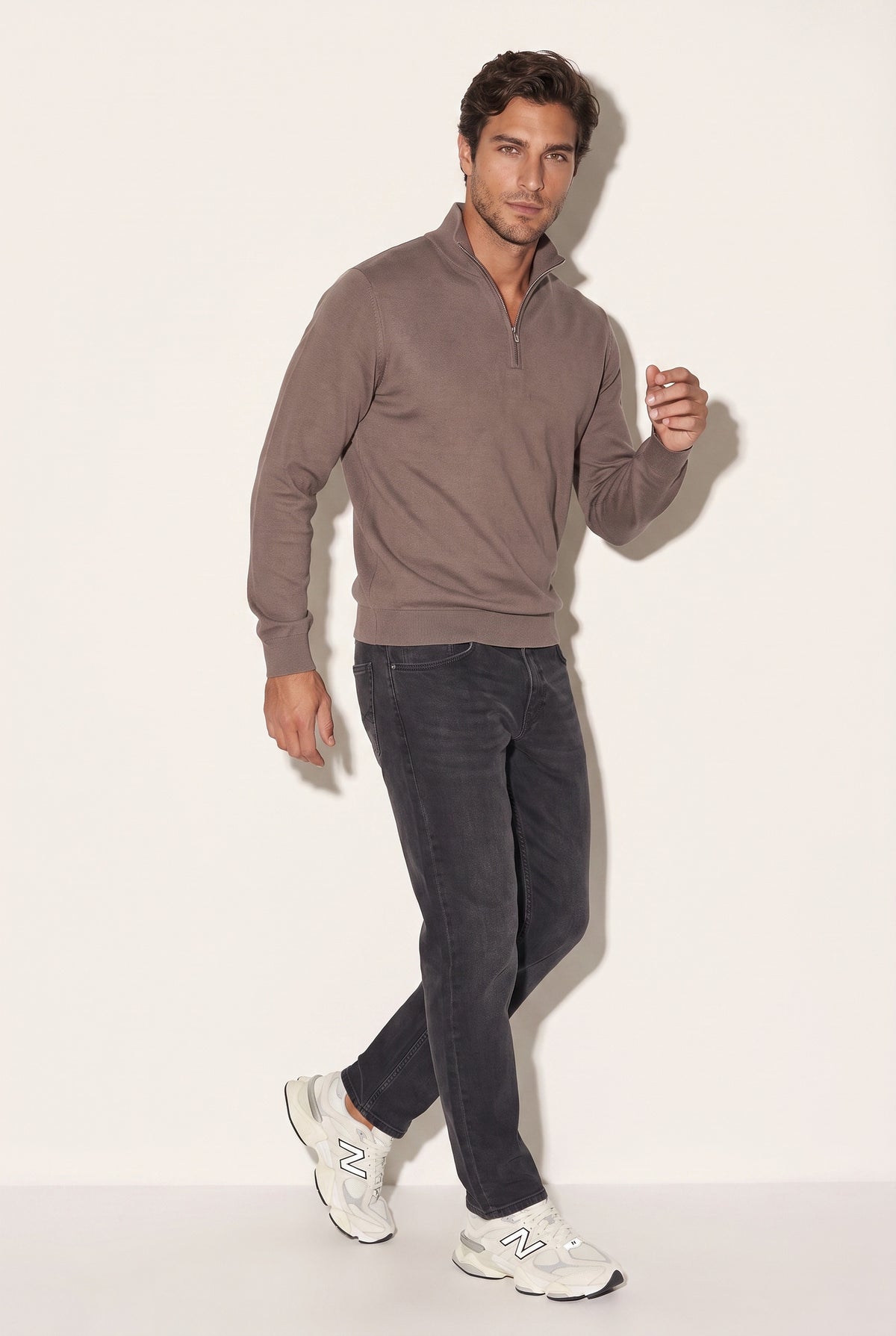 JSCO Erkek Dik Yaka 30/3 SLK Sweatshirt Sweat JS6208