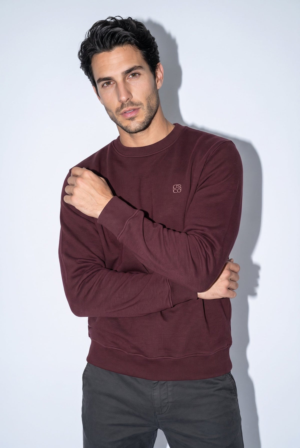 JSCO Erkek O Yaka Nakışlı Selanik Sweat JS6212 Ana görsel