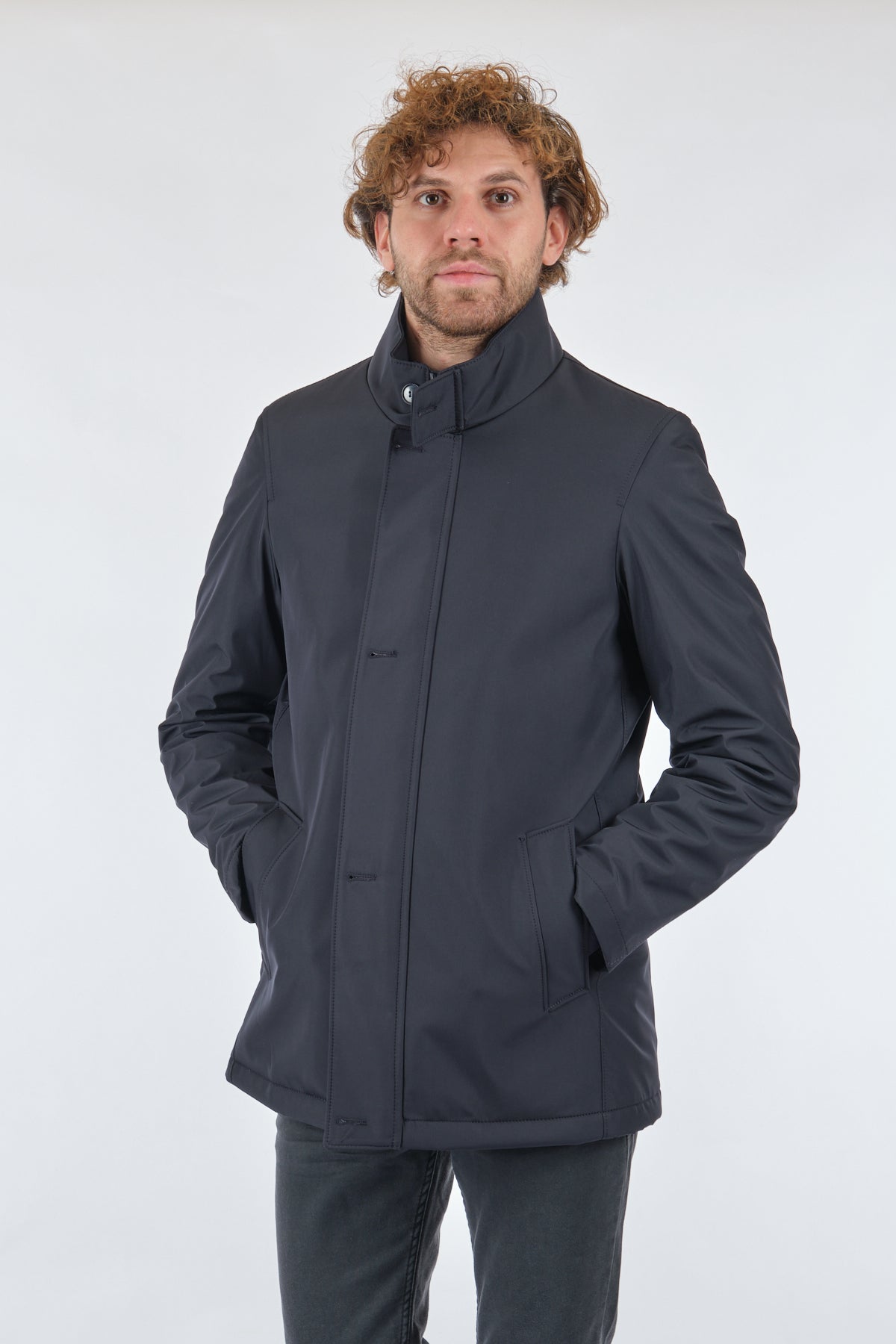 Orbita Erkek Kaban - Minimalist Stil, Regular Fit, Yüksek Yaka Translation missing: tr.content.product_image_main