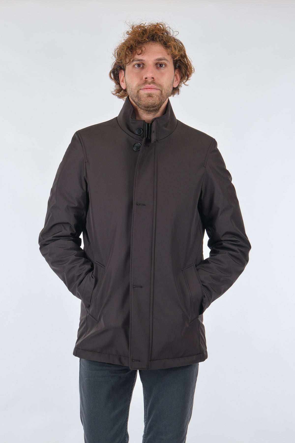 Orbita Erkek Kaban - Minimalist Stil, Regular Fit, Yüksek Yaka Translation missing: tr.content.product_image_secondary
