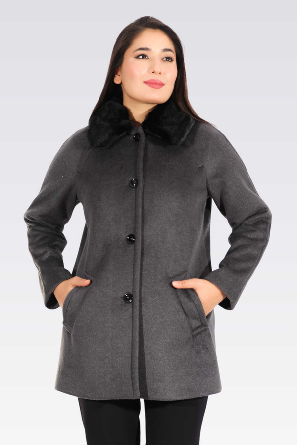 Tolga Saraçoğlu Oversize Midi Kaban - Minimalist Tasarım