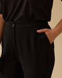 Kadın Büyük Beden Pile Detaylı Cepli Pantolon Gala-Xi