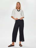 Resort Brode Nakış İşli Yanı Yırtmaçlı Wide Leg Fit Caprii Faik Sönmez