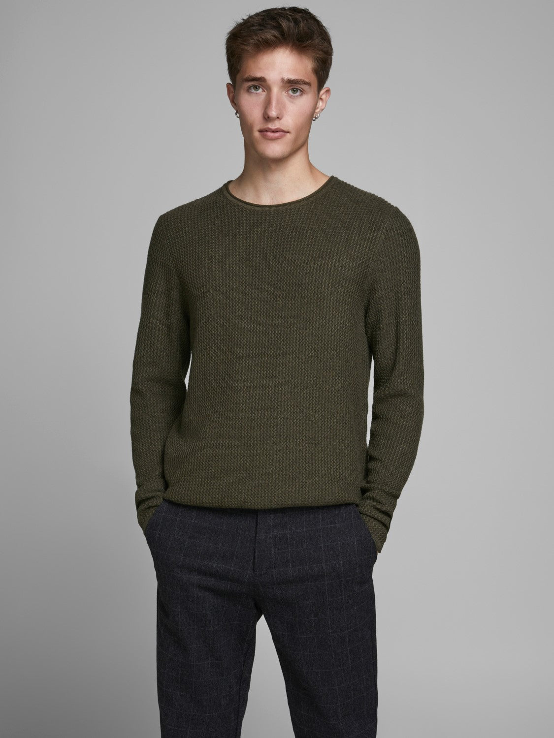 Jack&Jones Minimalist Erkek Kazak - Uzun Kol - Regular Fit Translation missing: tr.content.product_image_main