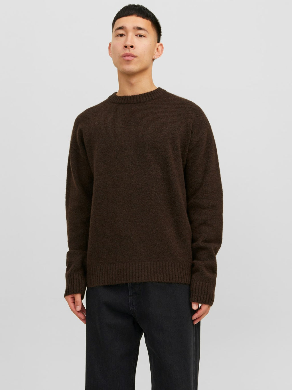 Jack&Jones Oversize Yuvarlak Yaka Erkek Kazak - Minimalist Günlük Stil - Hemen Al!