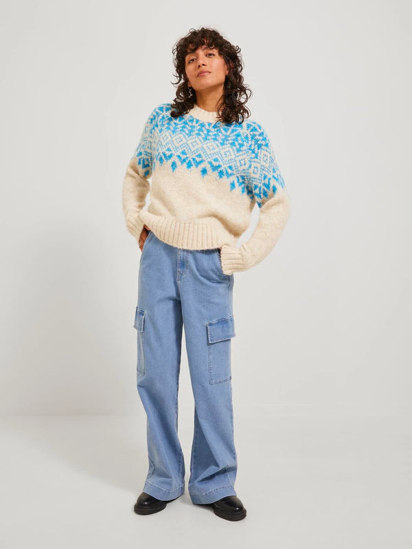 Jack&Jones JJXX Oversize Yuvarlak Yaka Kadın Kazak - Minimalist Tarz