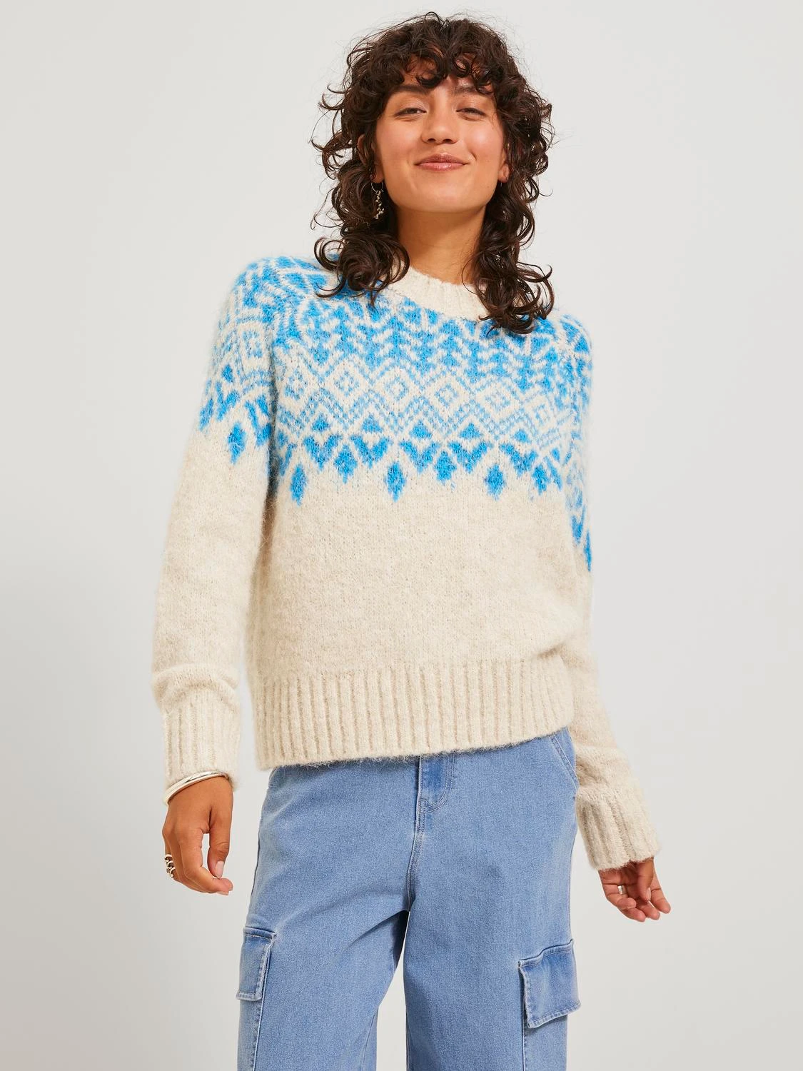 Jack&Jones JJXX Oversize Yuvarlak Yaka Kadın Kazak - Minimalist Tarz Translation missing: tr.content.product_image_secondary
