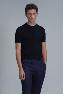 Lufian Minimalist Kısa Kol Erkek Kazak - Rahat ve Şık Günlük Stil