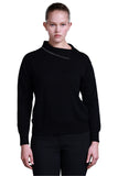 Sempre Asimetrik Yaka Oversize Kadın Kazak - Uzun Kol Minimalist