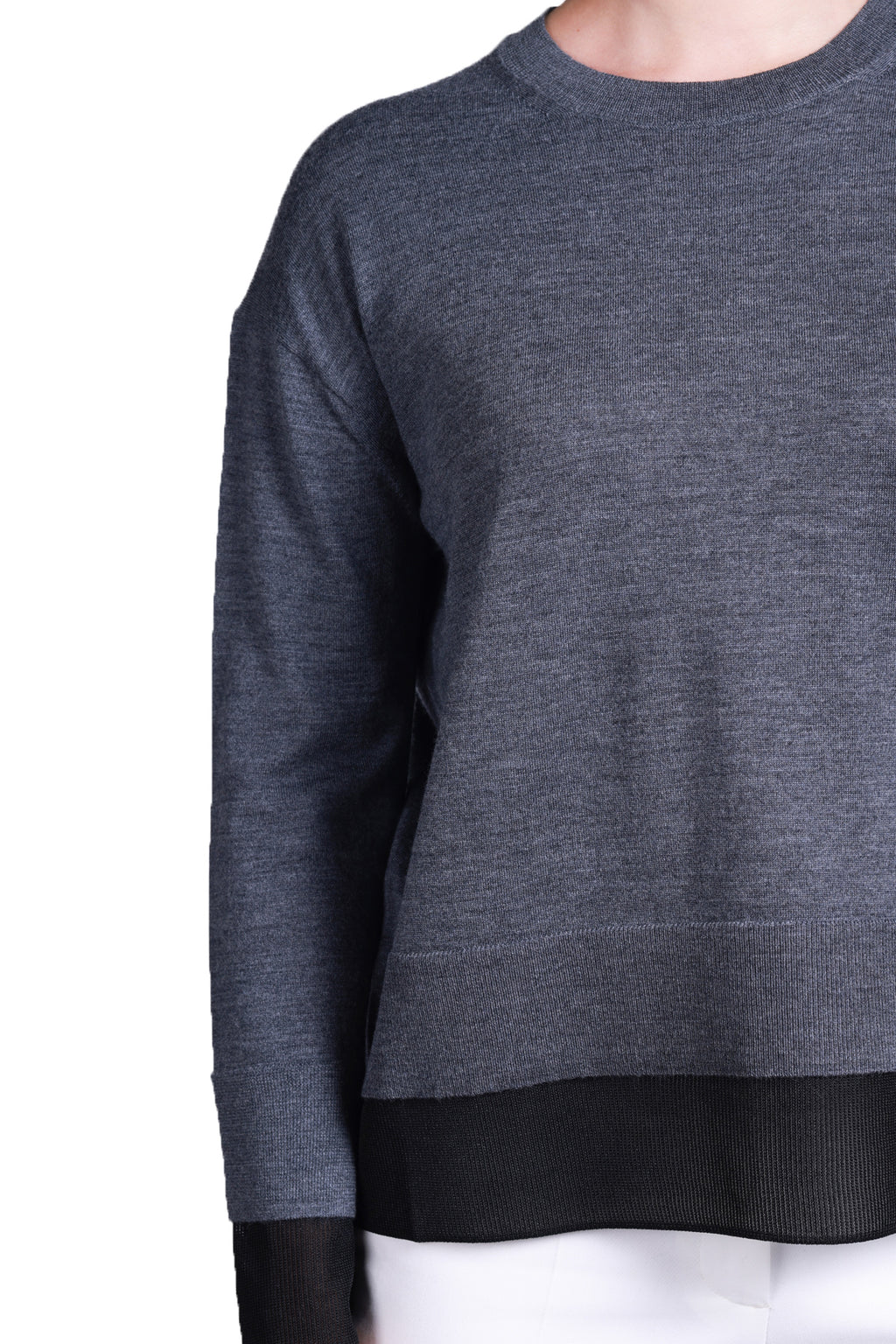 Sempre Oversize Yuvarlak Yaka Uzun Kol Kadın Kazak - Minimalist Tasarım