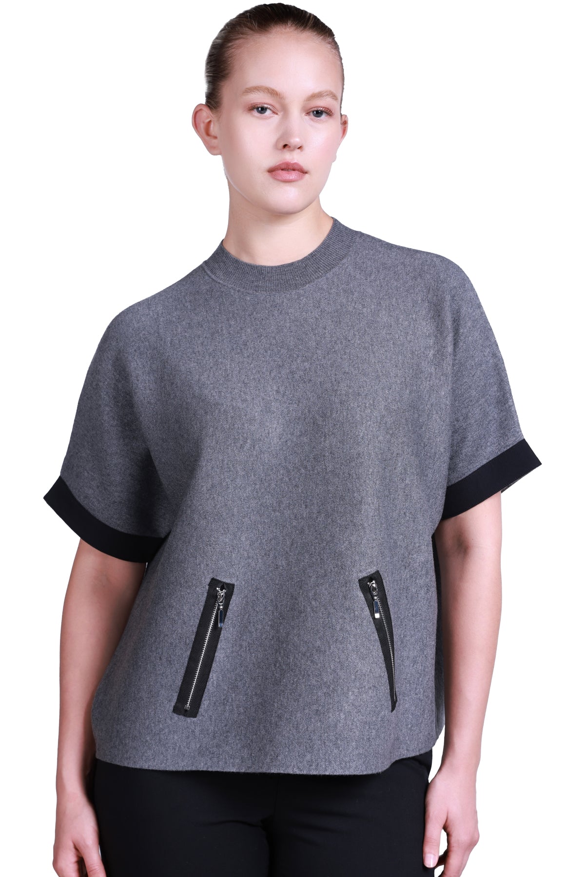 Sempre Oversize Minimalist Kadın Kazak - Kısa Kol - Günlük Translation missing: tr.content.product_image_main