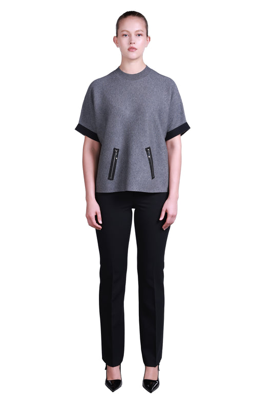 Sempre Oversize Minimalist Kadın Kazak - Kısa Kol - Günlük