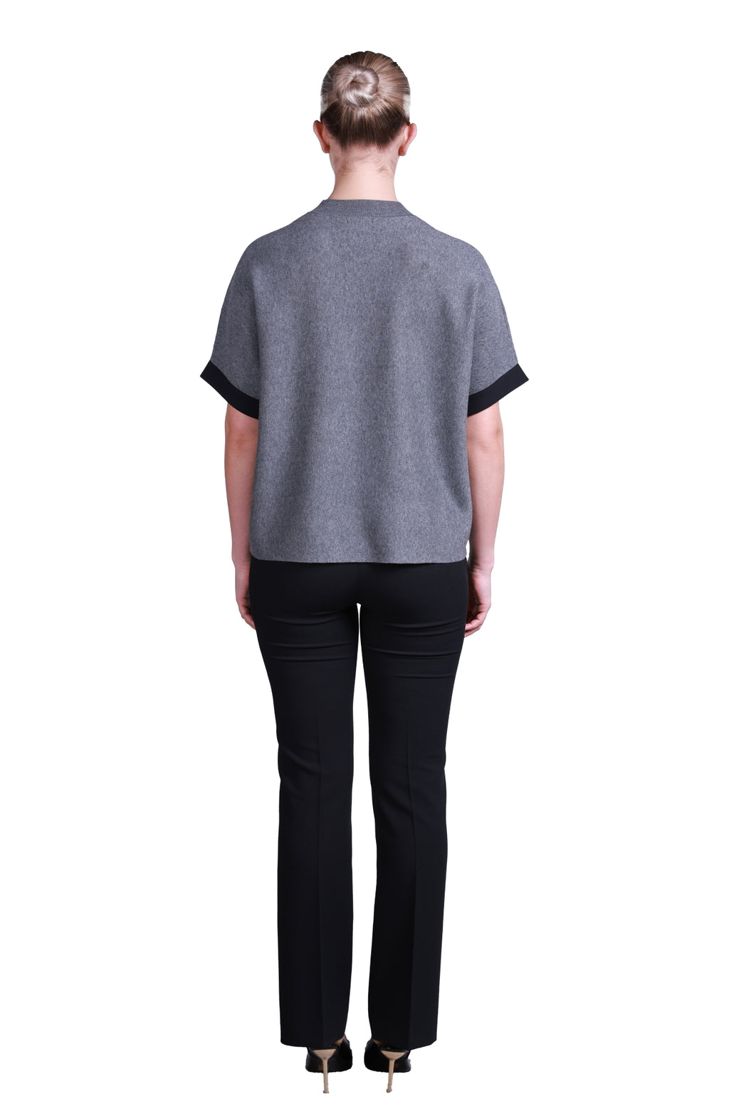 Sempre Oversize Minimalist Kadın Kazak - Kısa Kol - Günlük