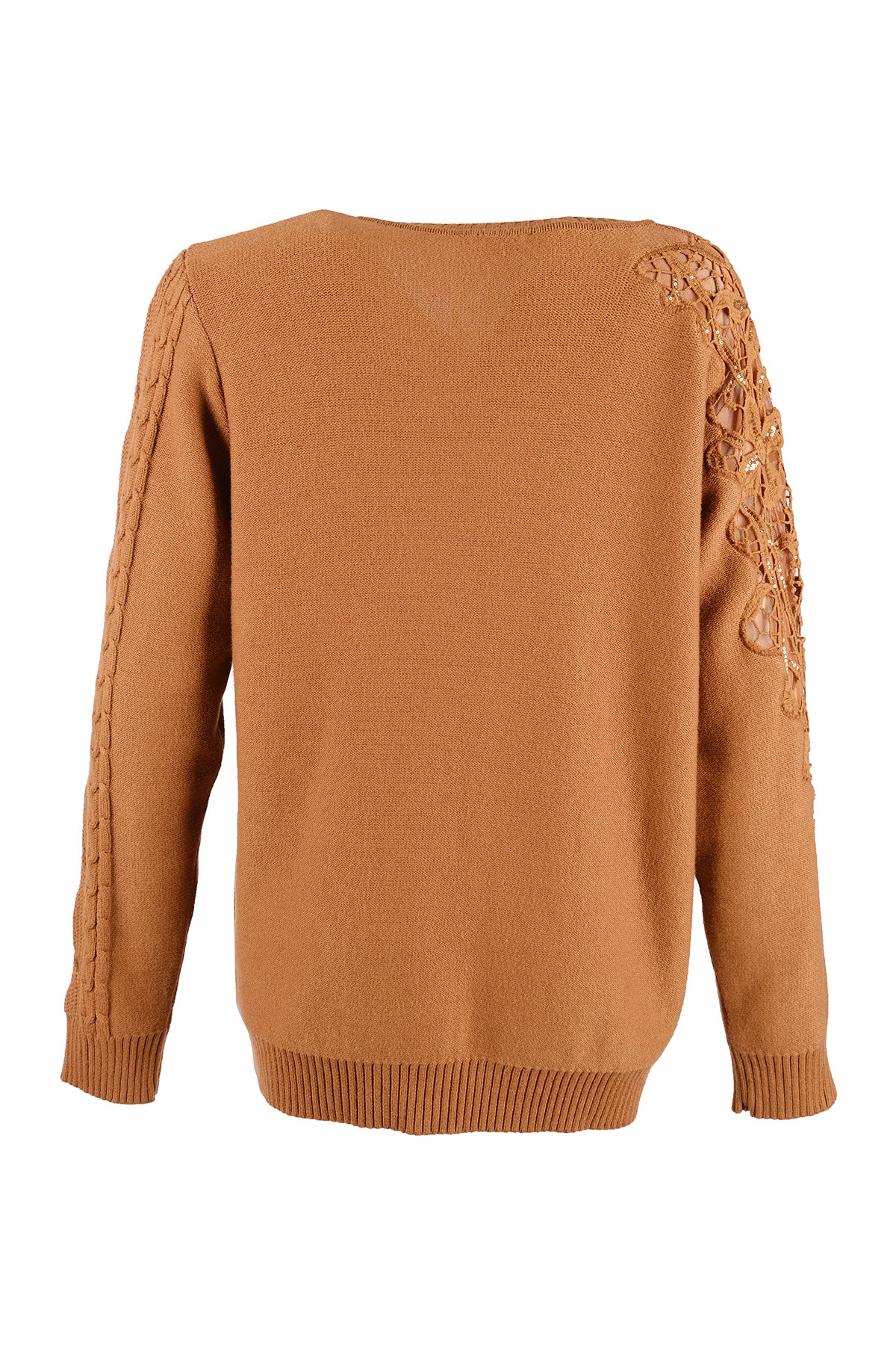 Vedi Kadın V Yaka Oversize Minimalist Kazak - Rahat ve Şık