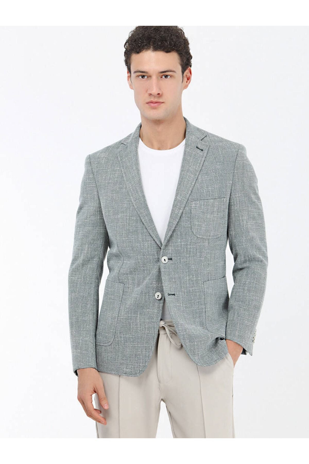 Kip Minimalist Regular Fit Erkek Keten Ceket CK-2216 - Günlük ve Şık