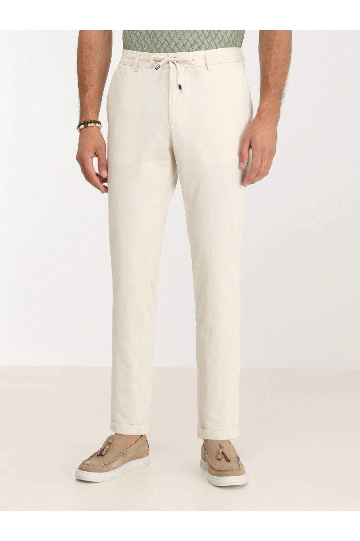 Kip Erkek Regular Fit Keten Pantolon - Minimalist Stil - PANT-2482 Translation missing: tr.content.product_image_secondary