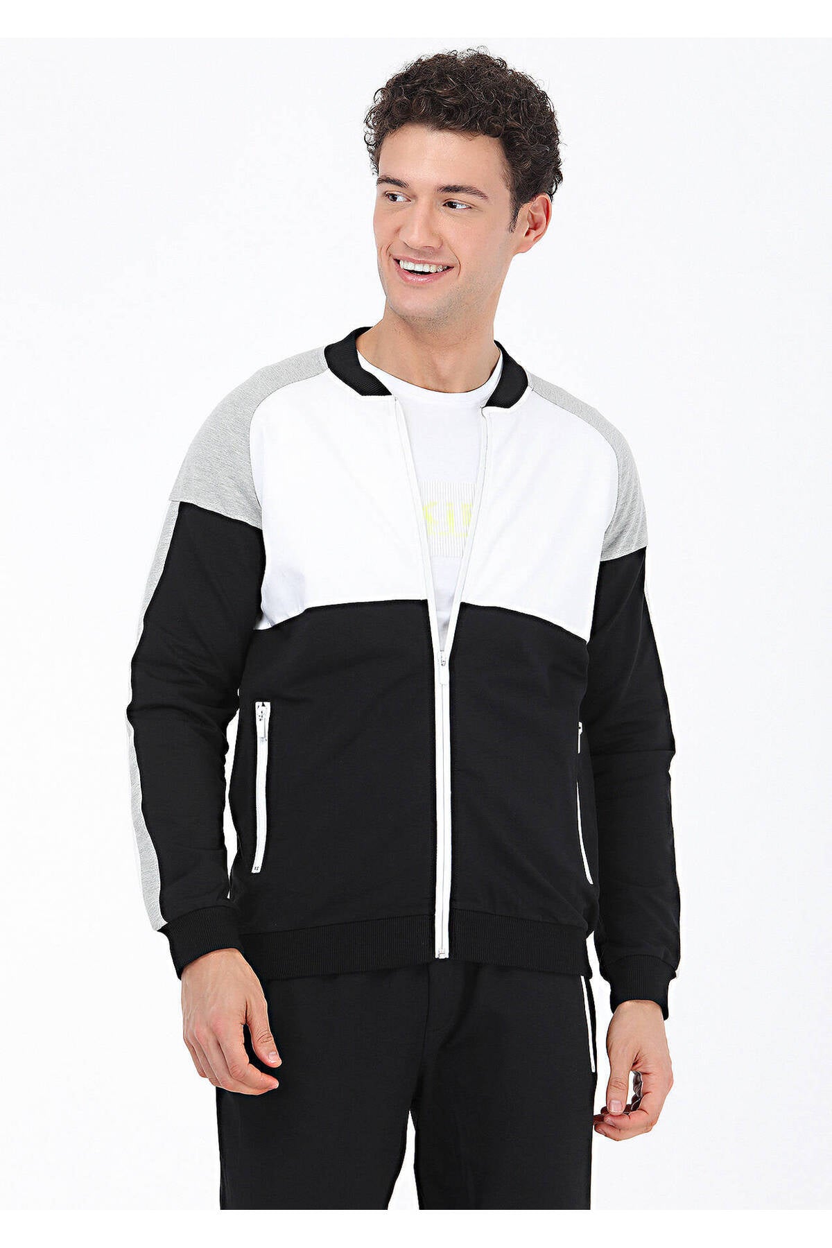 Kip Erkek Oversize Fermuarlı Sweatshirt - Minimalist Spor Tarzı Translation missing: tr.content.product_image_main