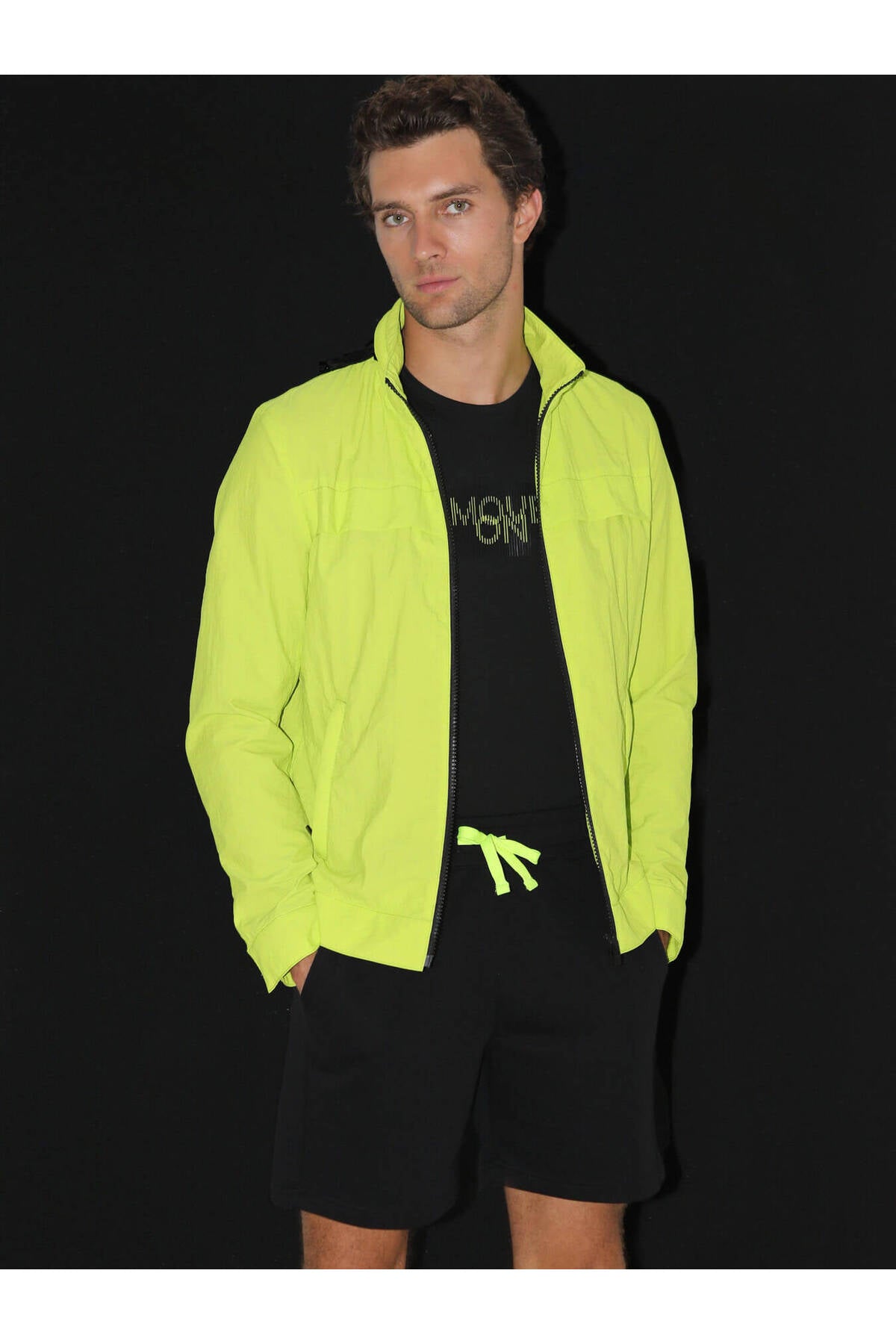 Kip Erkek Oversize Neon Sweatshirt - Minimalist Stil