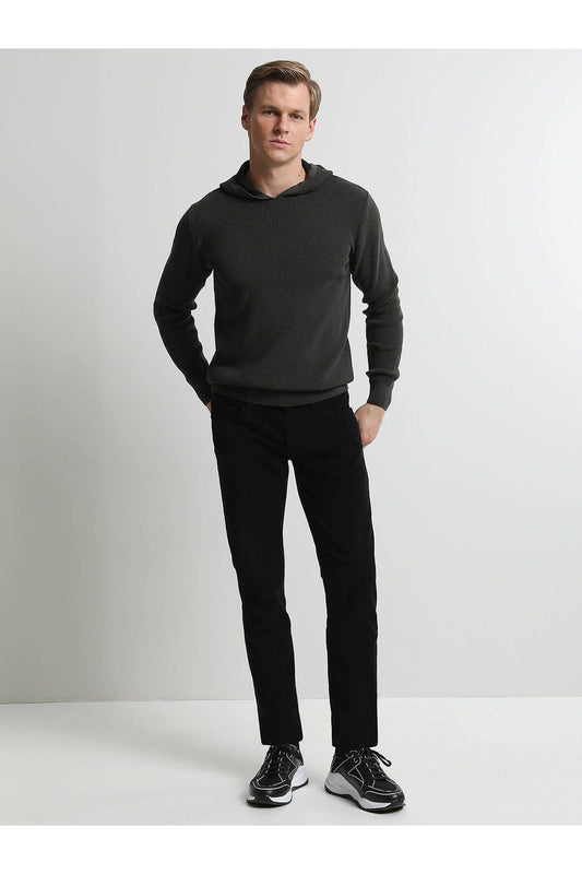 Kip Erkek Slim Fit Korduroy Pantolon - Minimalist Günlük Stil