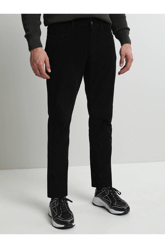 Kip Erkek Slim Fit Korduroy Pantolon - Minimalist Günlük Stil