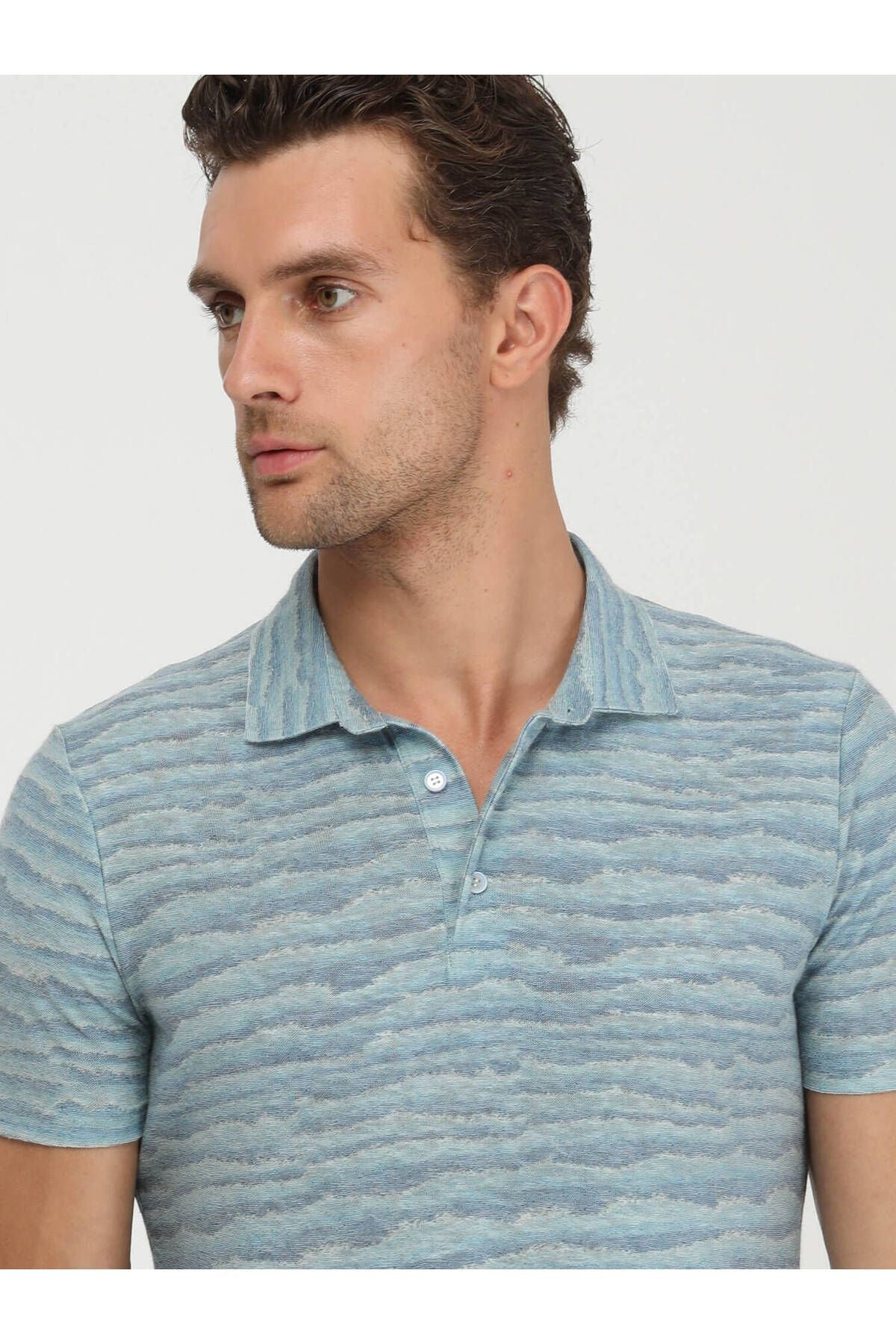 Kip Polo Yaka Kısa Kol Erkek T-Shirt - Minimalist Günlük Stil