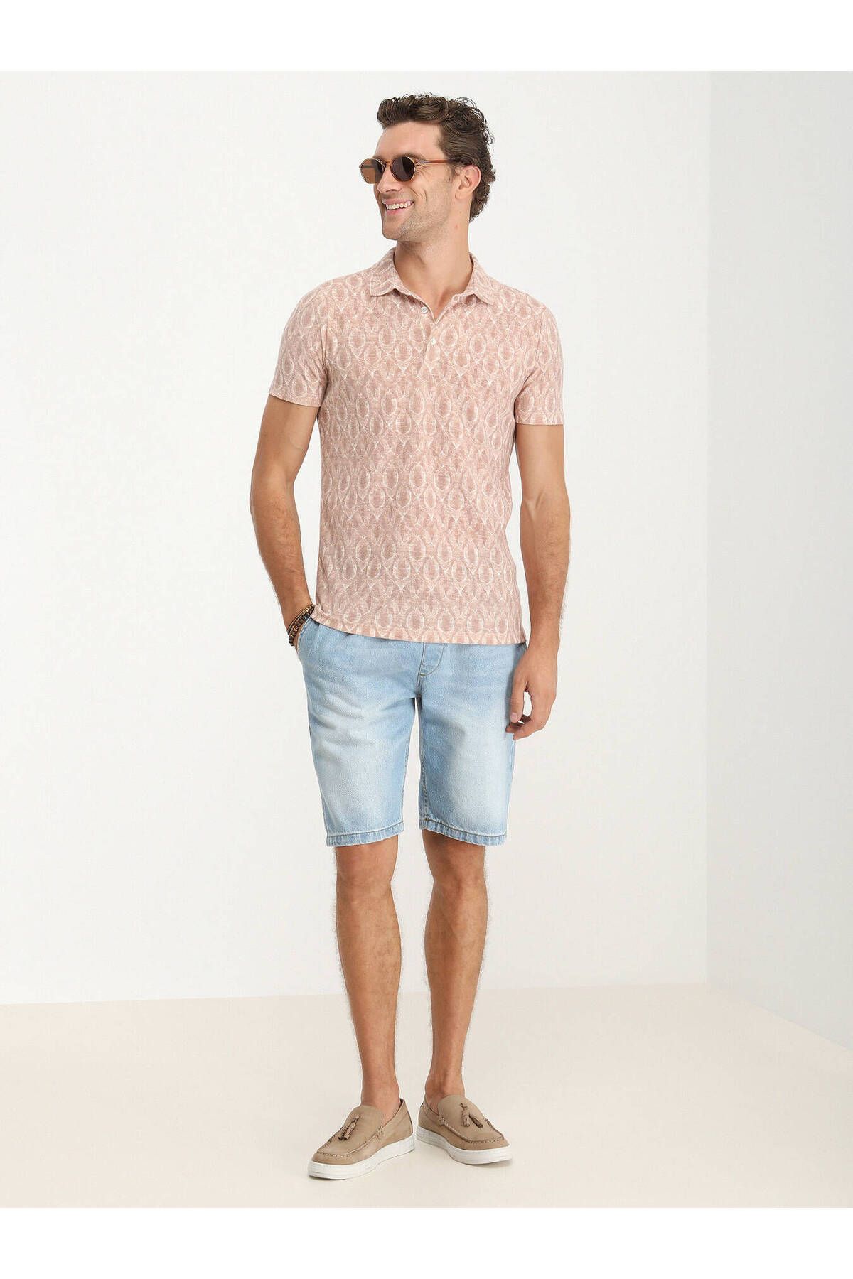 Kip Minimalist Desen Polo Yaka Kısa Kol Erkek T-Shirt TSH-1322 Translation missing: tr.content.product_image_secondary