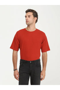 Kip Oversize Kısa Kol Yuvarlak Yaka Minimalist Erkek T-Shirt TSH-1348 - Günlük Kullanım