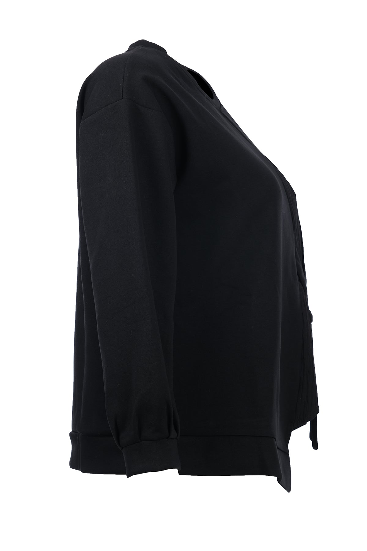 Kırışık Kumaş Detaylı Sweat On