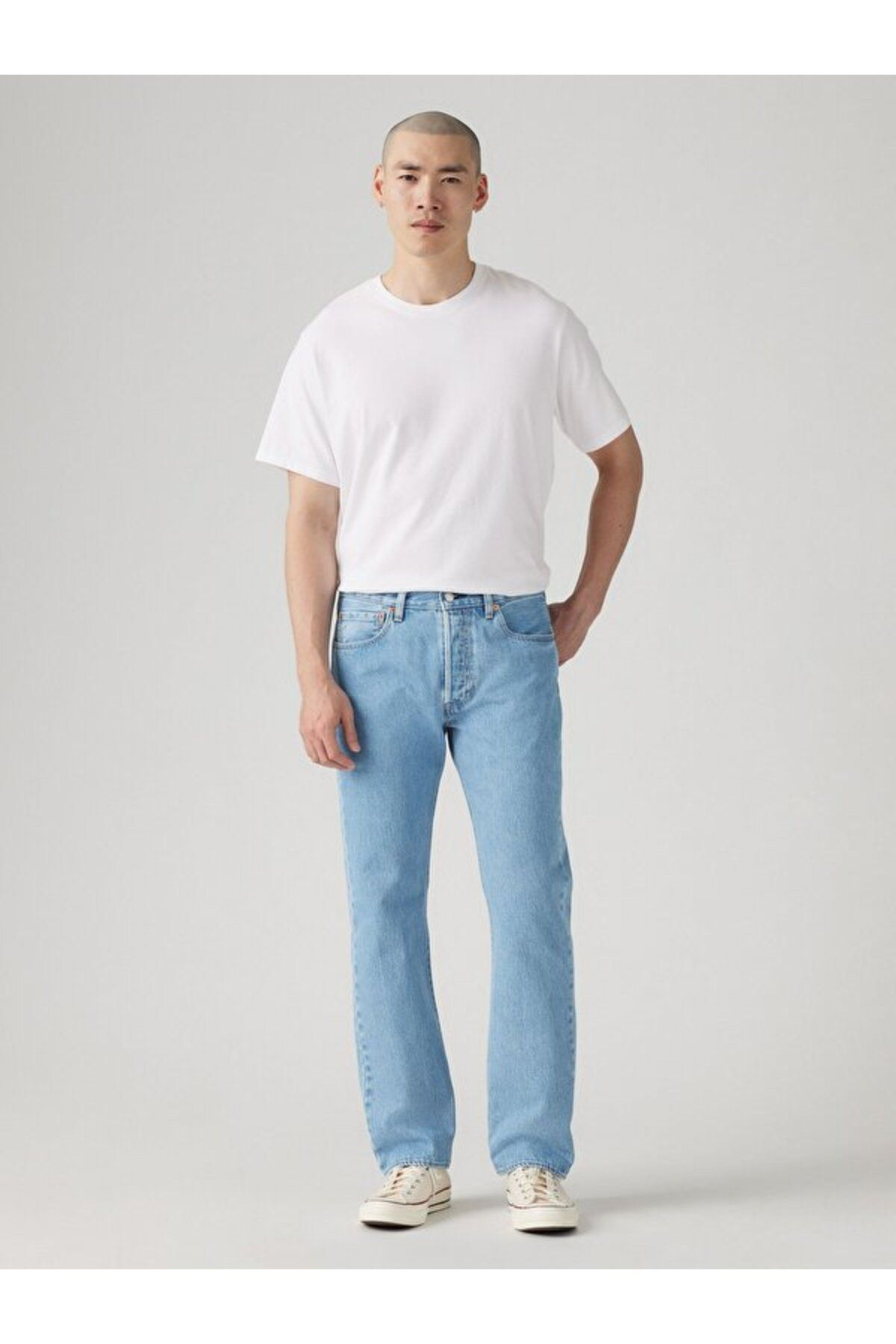 Levi's Erkek 501 Regular Fit Kot Pantolon - Minimalist Vintage Stil - Günlük Kullanım Ana görsel