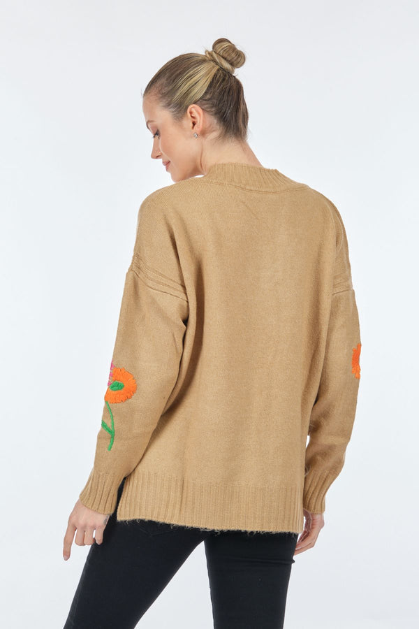 Lal Kadın Oversize V Yaka Midi Triko - Minimalist Stil